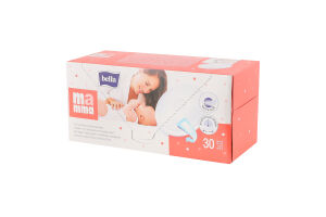 Вкладыши лактационные с липкой полоской Mamma Bella 30шт