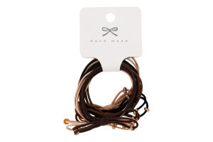 Набір резинок д/волосся однотонні тонкі 6см 5шт