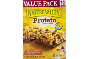 Nature Valley Protein Chewy Bars Value Pack Peanut Butter Dark Chocolate - 10 CT
