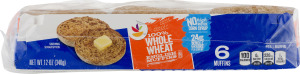 Ahold 100% Whole Wheat English Muffins - 6 CT