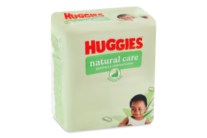 Салфетки влажные для детей Natural Care Huggies 4х56шт