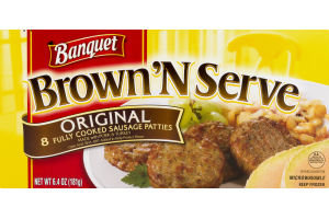 Banquet Brown 'N Serve Sausage Patties Original - 8 CT