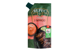 Горчица с паприкой и соком лайма нестерилизированная Верес д/п 120г
