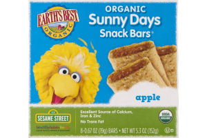 Earth's Best Organic Sunny Days Snack Bars Apple - 8 CT