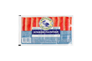 Палочки крабовые замороженные с белой океанической рыбой Пелікан в/у 240г