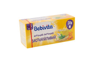 Фиточай для детей от 3мес успокаивающий Bebivita к/у 20х1.5г