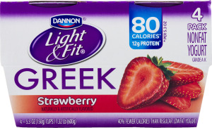 Dannon Light & Fit Greek Nonfat Yogurt Strawberry - 4 CT