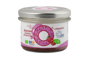 Йогурт 4.1% Малина Organic Milk с/б 200г
