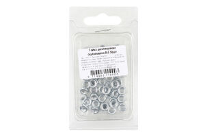 Гайка шестигранна оцинкована М4 50шт блістер Гроно-трейд