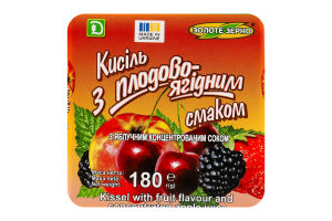 Кисель с плодово-ягодным вкусом с яблочным концентрированным соком Золоте Зерно м/у 180г