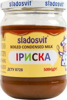Продукт харчовий згущений 8% варений з молоком Іриска Sladosvit с/б 500г