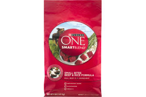 Purina One SmartBlend Small Bites Beef & Rice Formula Adult Premium Dog Food