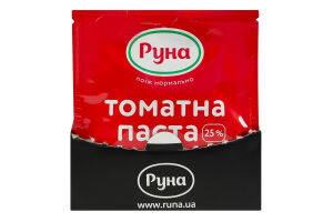 Паста томатная пастеризованная 25% Руна м/у 70г