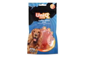 Снек для собак UNIQ PETS 80г курячі джеркі И587 (Польща)