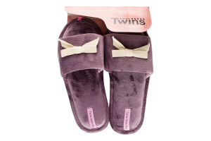 Капці відкриті домашні жіночі Twins №5596 36-37 ліловий