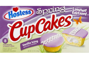 Hostess CupCakes Spring Vanilla Icing - 8 CT