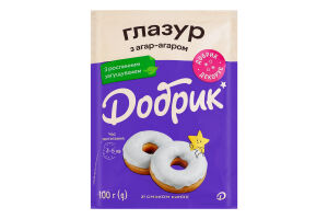 Глазурь с агар-агаром со вкусом ванили белая Добрик м/у 100г