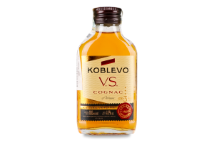 Коньяк 100мл 40% ординарний 3 зірки V.S. Koblevo пл