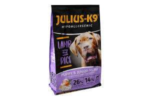 Корм сухой полнорационный для щенков и растущих собак Lamb&Rice Julius-K9 м/у 3кг