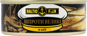 Шпроти в олії 240г ж/б з ключем Балтік Фіш