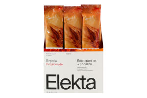 Напиток растворимый с электролитами с экстрактом черного чая и коллагеном со вкусом персика Regenerate Elekta м/у 5г