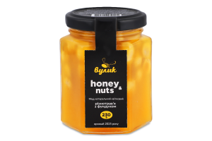 Мед Вулик Selected honey різнотрав`я з фундуком