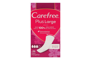 Прокладки ежедневные гигиенические Plus large Carefree 36шт