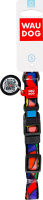 Нашийник д/собак Вітраж з QR паспортом нейлон пластиковий фастекс 15мм L25-35см 4576 ВауДог