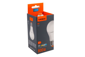Лампа светодиодная 8W 800lm E27 3000К A60е Videx 1шт