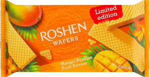 Вафлі зі смаком манго-маракуя Wafers Roshen м/у 216г