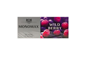 Чай чорний цейлонський байховий дрібний з ароматом лісових ягід Wild berry Monomax к/у 25х1.5г
