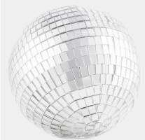 Прикраса ялинкова Дискокуля срібляста 15см