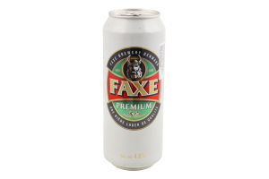 Пиво 0.5л 4.6% светлое Premium Faxe ж/б
