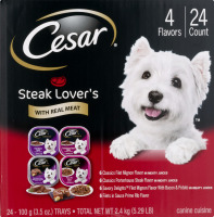 Cesar Steak Lover's Canine Cuisine Variety - 24 CT