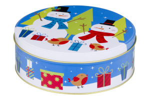 Smart Living Holiday Round Cookie Tin