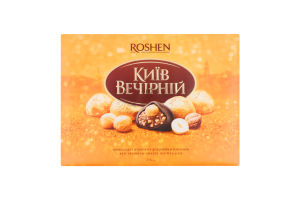 Цукерки глазуровані шоколадною глазур'ю Київ вечірній Roshen к/у 176г