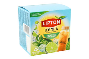 Чай холодний Citrus Mint зелений 10*3,5г в пірамідках Lipton