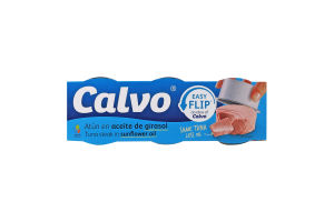 Тунец в подсолнечном масле Calvo к/у 3х65г