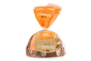 Хлеб половинка в нарезке Столичный ржаной Київхліб м/у 475г