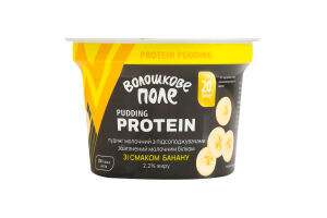 Пудинг 2.2% молочний з підсолоджувачами збагачений молочним білком зі смаком банану Protein Волошкове поле ст 200г