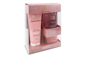 Набір Pink peony&Passion fruit Гель д/душу 200мл+Крем д/тіла 125мл+Скраб д/тіла 80мл Liora