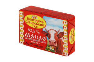 Масло сладкосливочное 82.5% Экстра Новгород-Сіверський м/у 180г