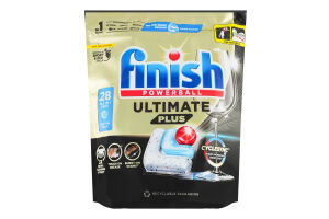 Сода-капсулы для мытья посуды в посудомоечных машинах All in 1 Ultimate Plus Powerball Finish 28шт