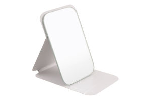 Дзеркальце кишенькове штучна шкіра 7,2*10,8см