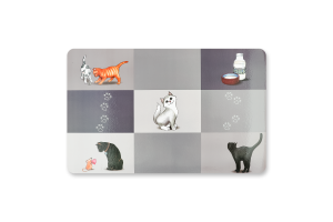 Коврик под миски для котов пластиковый серый 44х28см №24579 Patchwork Trixie 1шт