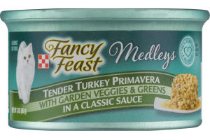Fancy Feast Medleys Gourmet Cat Food Tender Turkey Primavera in a Classic Sauce