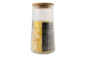Банка для зберігання скло бамбукова кришка 1.4л №1470474 Excellent Houseware 1шт