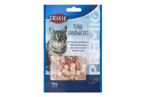 Ласощі д/котів Преміо Туна Сендвіч з тунцем 50г Тріксі