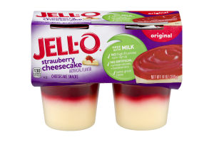 JELL-O Cheesecake Snacks Strawberry Cheesecake - 4 CT