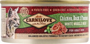Корм д/котів з куркою качкою та фазаном 100г ж/б Карнілав
